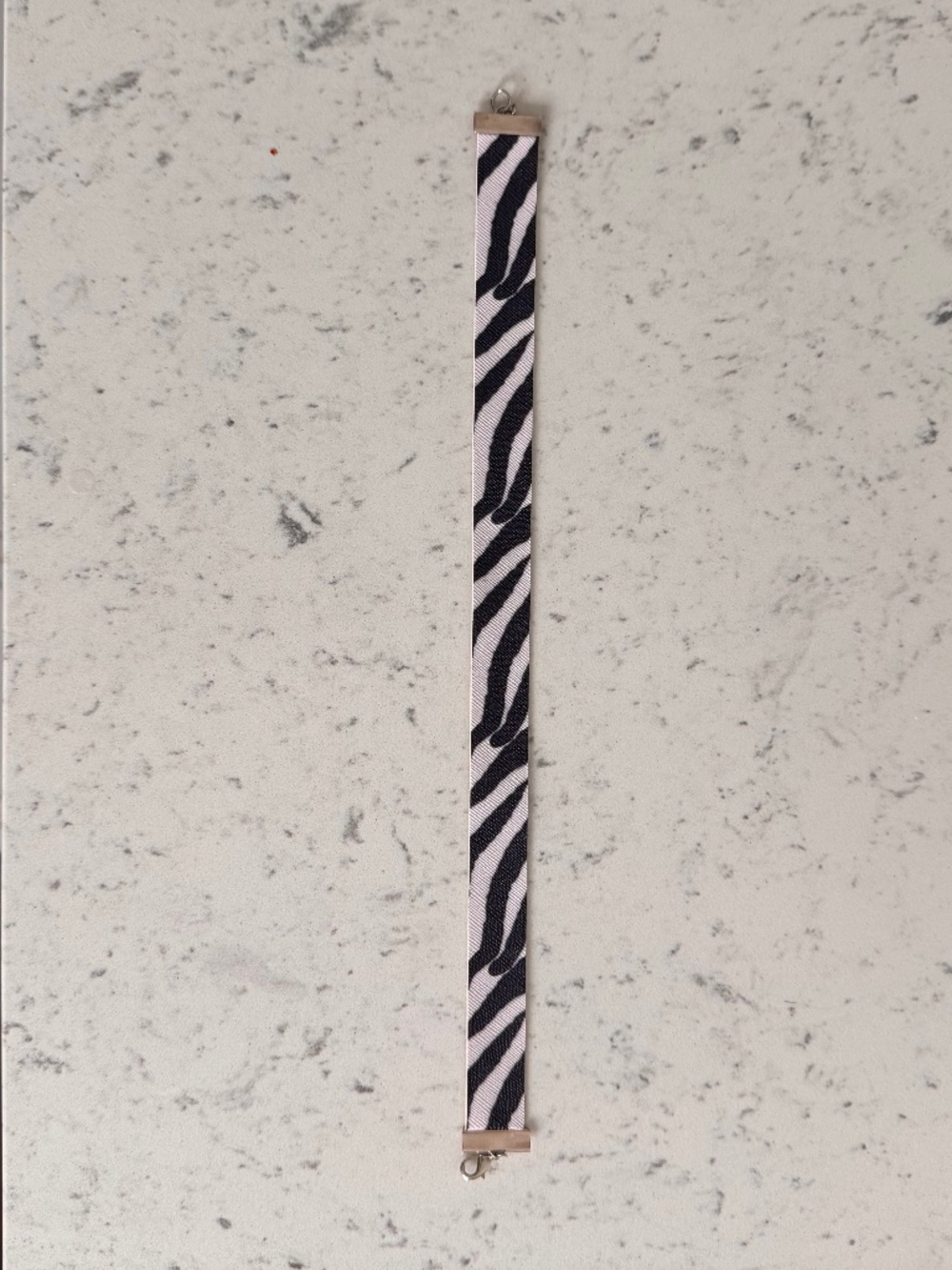 Zebra Print Choker Necklace